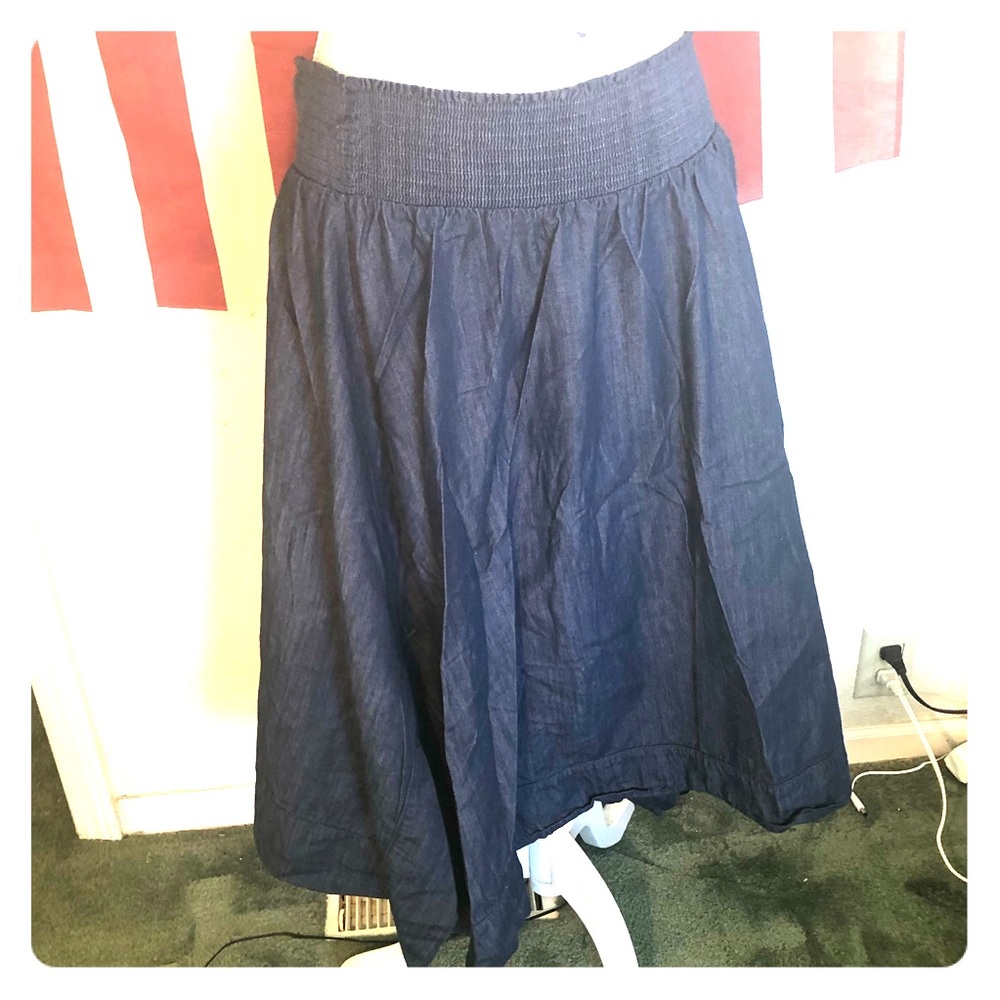 I.N. Studio womens jean skirt side detail 2x